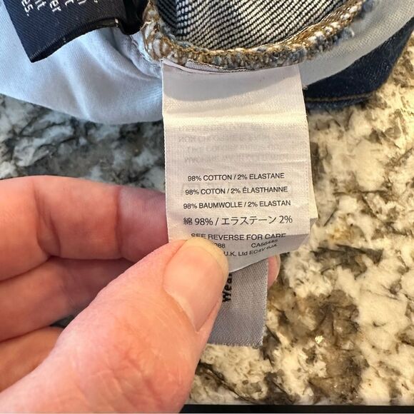 J Crew Frayed Hem Denim Mini Skirt Size 24 - Picture 5 of 5